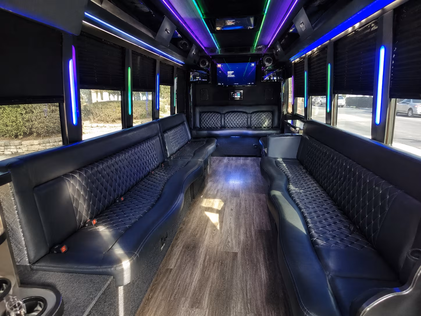 fort collins 15 passenger party bus interior