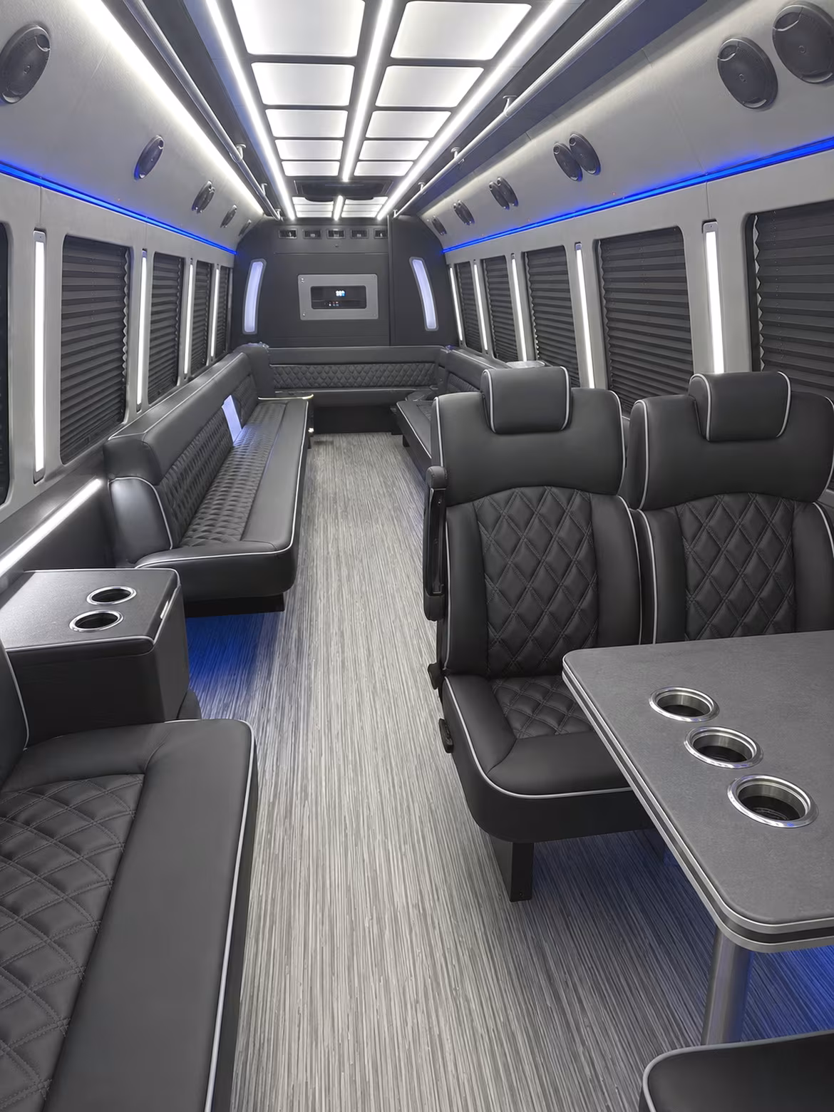 fort collins 25 passenger party bus inside