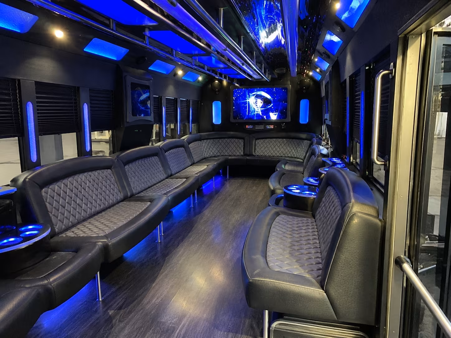 fort collins 28 passenger party bus interior