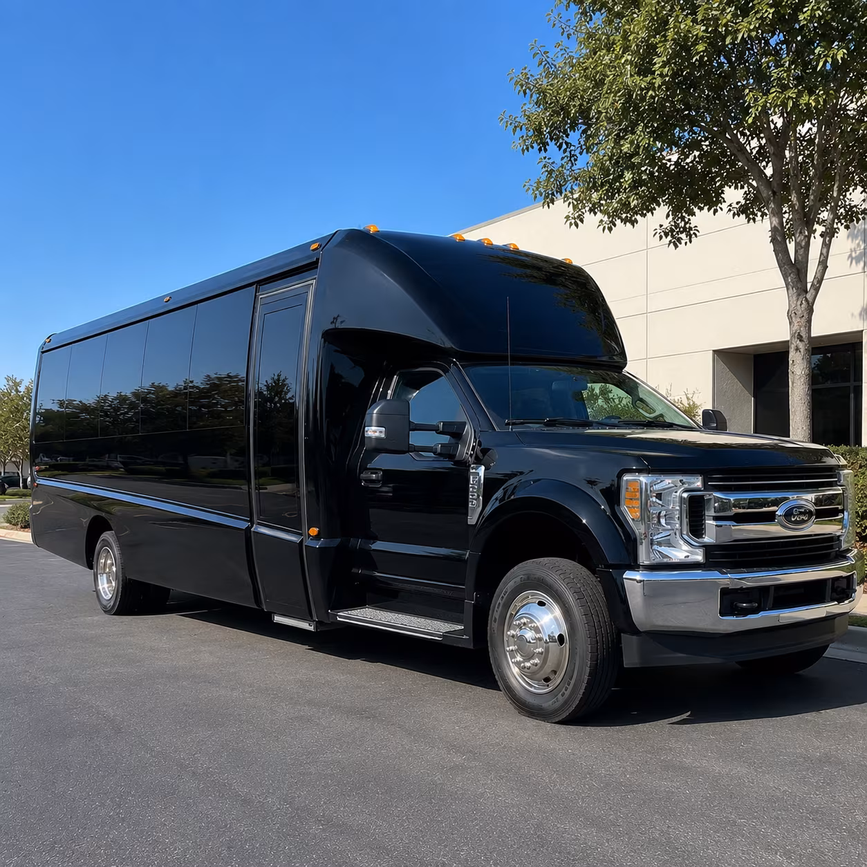 minibuses that keep smaller prom groups together and on schedule