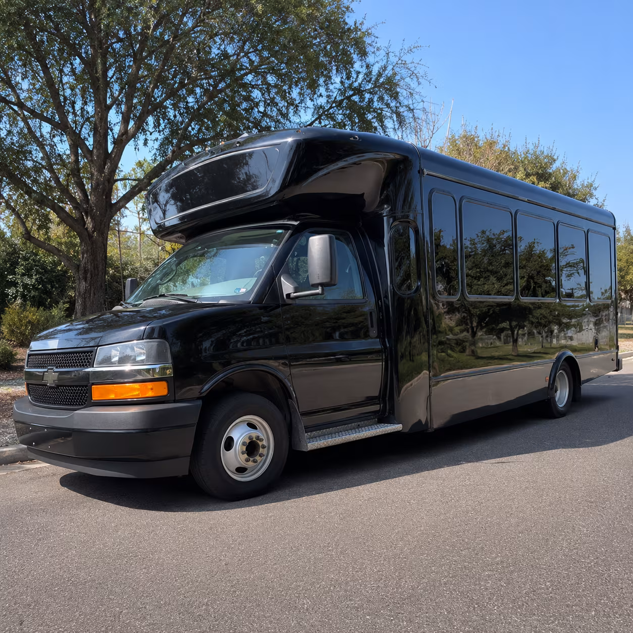 party buses that make the ride to prom the first stop of the night